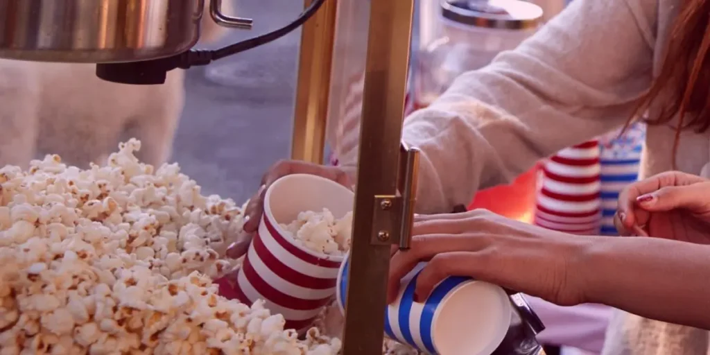 wedding rental popcorn machine