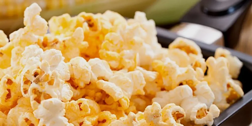 popcorn on baking sheet