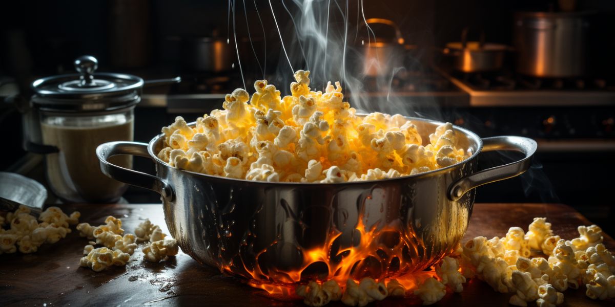 boiling popcorn