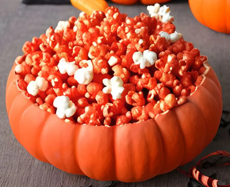 halloween colored popcorn	