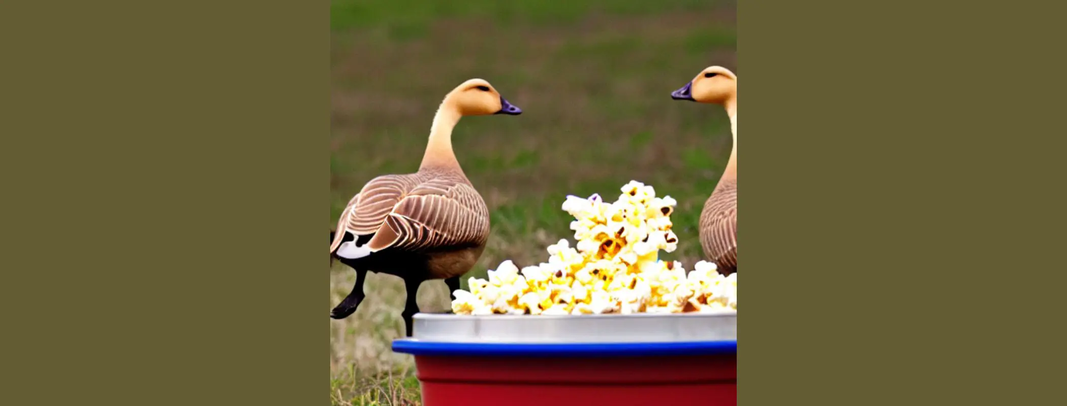 can geese eat popcorn?