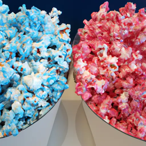 pink and blue popcorn for a baby shower