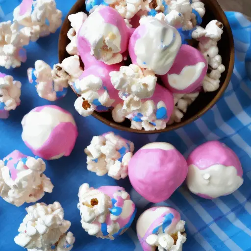 white chocolate popcorn balls for baby shower